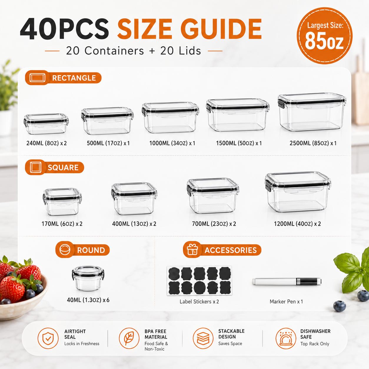 50 pezzi/25 confezioni: conten - Meal Prep Kitchen recensione e prezzo